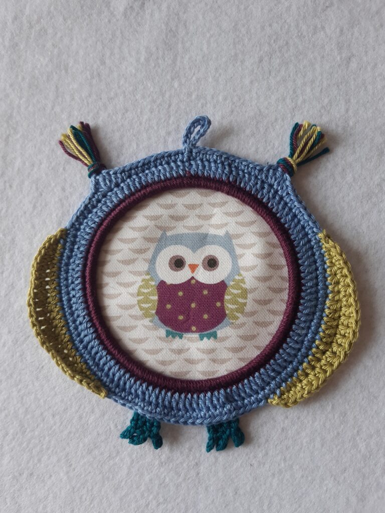 Les petits cadres crochet / tissu